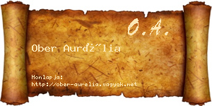 Ober Aurélia névjegykártya